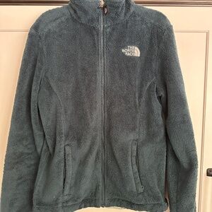 North Face Women' XS Fleece Half Zip Blue/Greeen